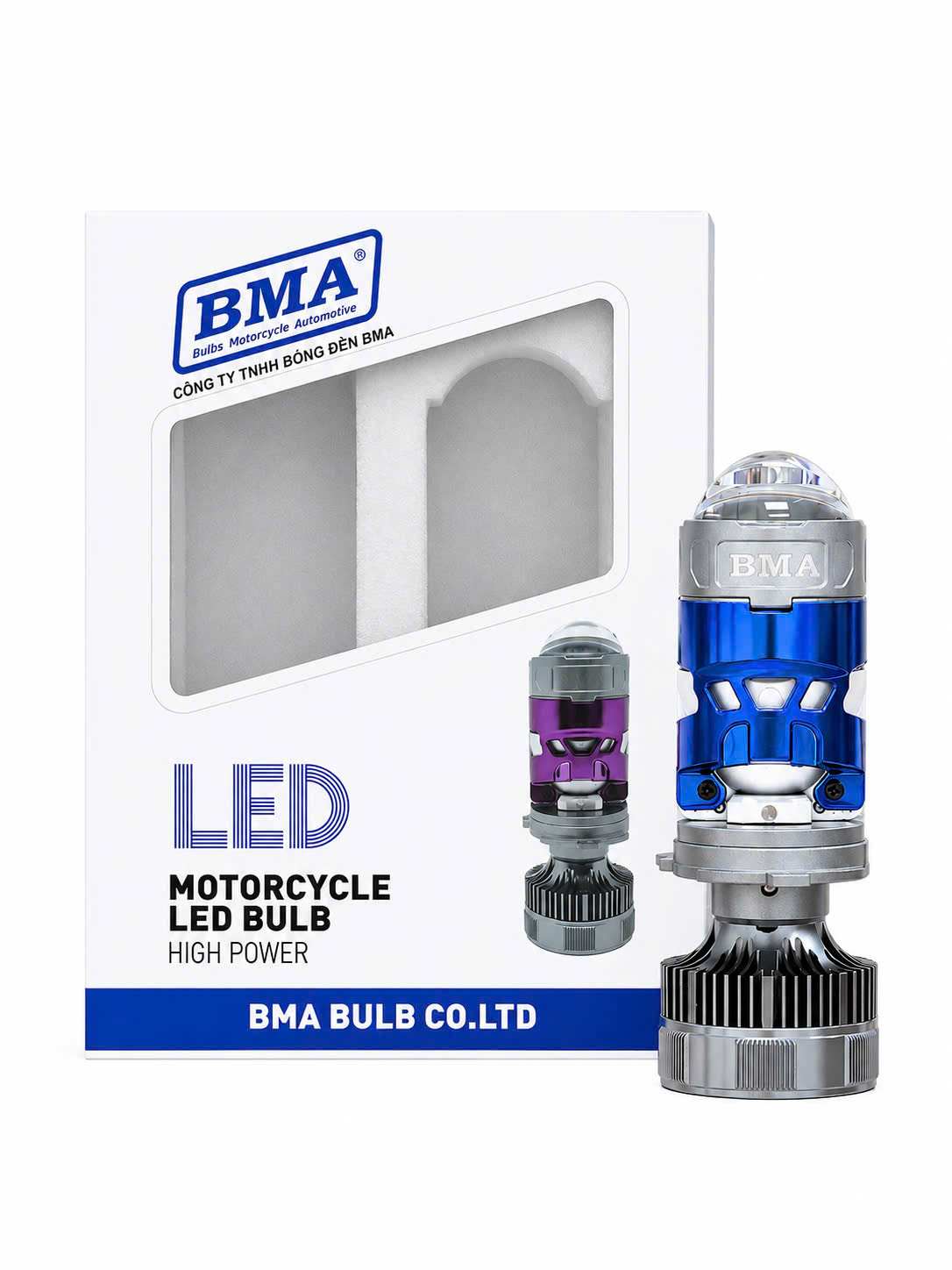 BÓNG LED BI CẦU QUẠT TẢN NHIỆT BMA - R01 12V55W
